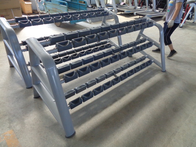 AN72 رف الدمبل بثلاثة صفوف | تخزين الدمبل | منظمة الصالة الرياضية