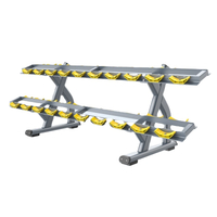 حامل الدمبل ذو طبقتين MND FH49 | تخزين الدمبل في صالة الألعاب الرياضية التجارية