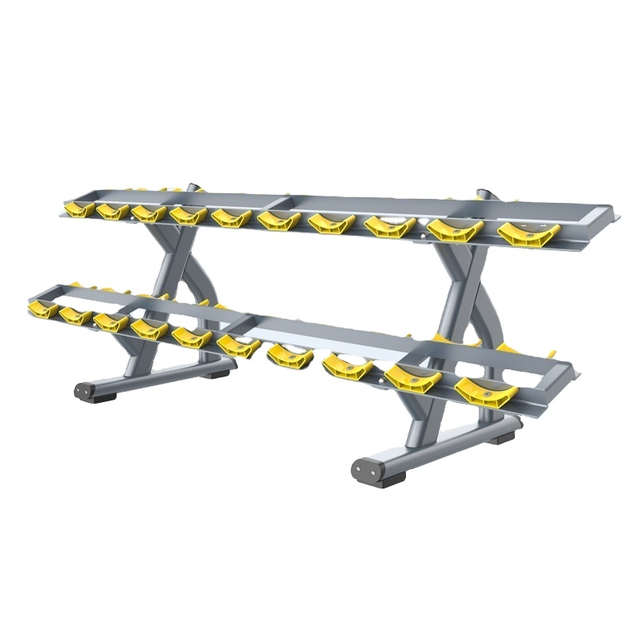 حامل الدمبل ذو طبقتين MND FH49 | تخزين الدمبل في صالة الألعاب الرياضية التجارية